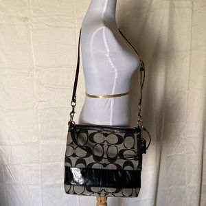 Coach signature series shoulder bag with additional strap